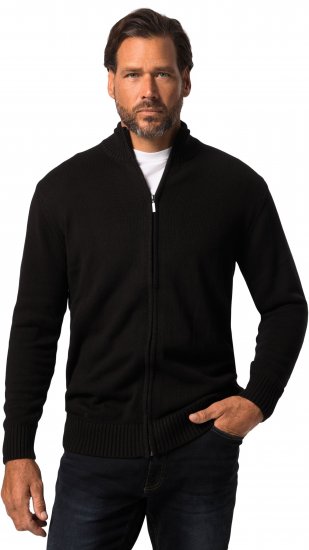 JP1880 Sweater Knitter with Zipper Black - Mikiny & mikiny s kapucí - Mikiny & Mikiny s kapucí 2XL-12XL