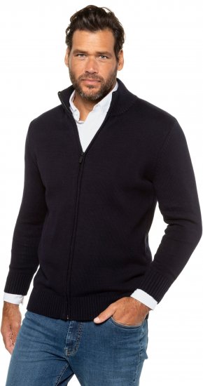 JP1880 Cardigan Knitted with Zipper Navy - Mikiny & mikiny s kapucí - Mikiny & Mikiny s kapucí 2XL-12XL
