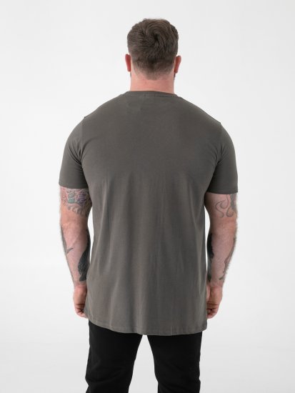 D555 Flyers Crew Neck T-shirt Khaki - Trička - Trička nadměrné velikosti - 2XL-14XL