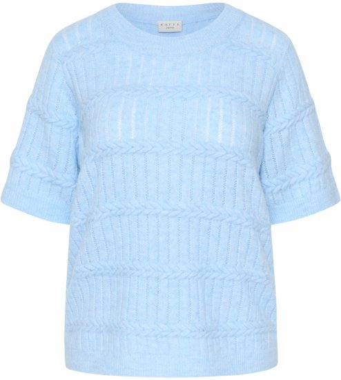 Kaffe Curve Minia Pullover Powder Blue Melange - Pletené svetry - 