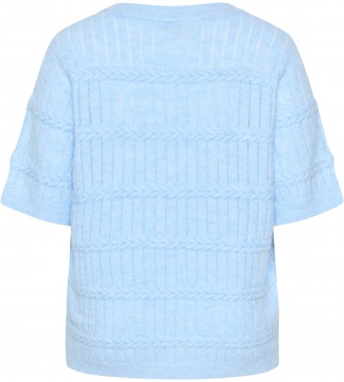 Kaffe Curve Minia Pullover Powder Blue Melange - Pletené svetry - 