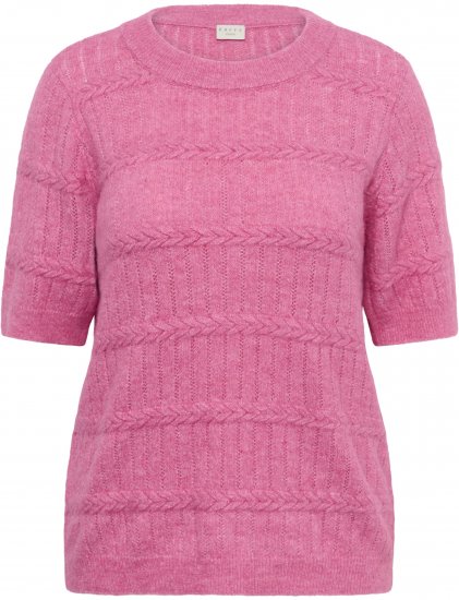 Kaffe Curve Minia Pullover Pink Power Melange - Pletené svetry - 