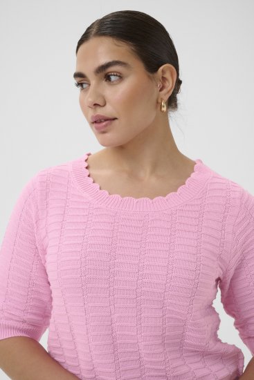 Kaffe Curve Lotia Pullover Pink Frosting - Pletené svetry - 