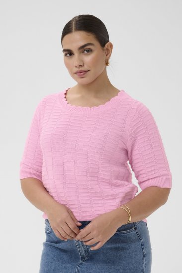 Kaffe Curve Lotia Pullover Pink Frosting - Pletené svetry - 