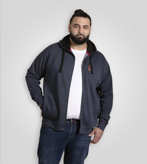 D555 Mansfield Hoodie with Zipper Navy - Mikiny & mikiny s kapucí - Mikiny & Mikiny s kapucí 2XL-12XL