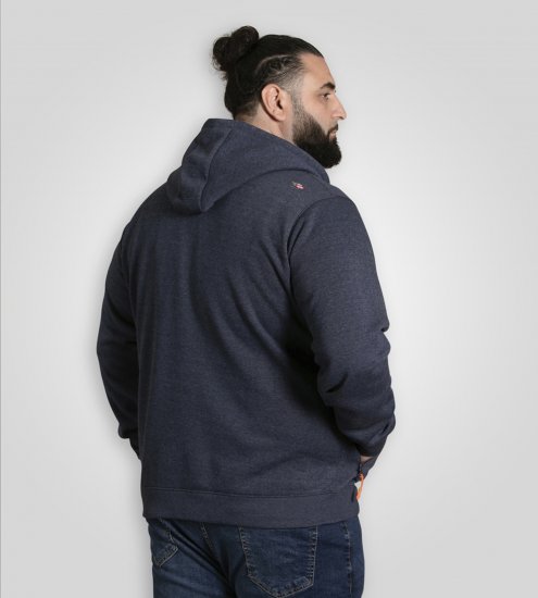 D555 Mansfield Hoodie with Zipper Navy - Mikiny & mikiny s kapucí - Mikiny & Mikiny s kapucí 2XL-12XL
