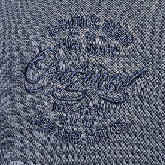 Kam Jeans 7082 Garment DYE with Zipper Hoodie Vintage Indigo - Mikiny & mikiny s kapucí - Mikiny & Mikiny s kapucí 2XL-12XL