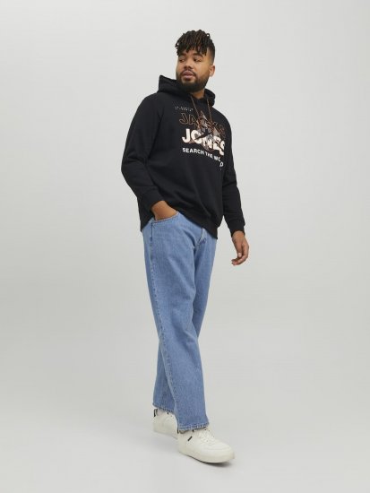 Jack & Jones Hunt Hoodie Black - Mikiny & mikiny s kapucí - Mikiny & Mikiny s kapucí 2XL-12XL