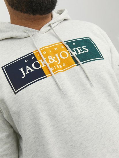 Jack & Jones Codyy Hoodie White - Mikiny & mikiny s kapucí - Mikiny & Mikiny s kapucí 2XL-12XL