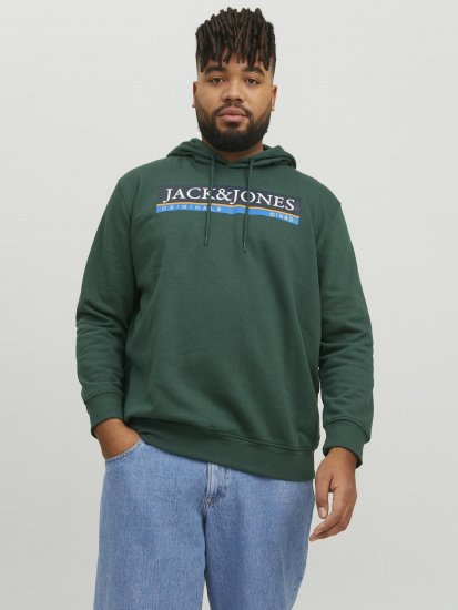 Jack & Jones Codyy Hoodie Green - Mikiny & mikiny s kapucí - Mikiny & Mikiny s kapucí 2XL-12XL