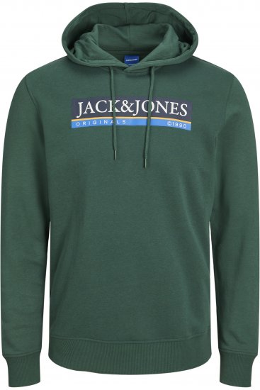 Jack & Jones Codyy Hoodie Green - Mikiny & mikiny s kapucí - Mikiny & Mikiny s kapucí 2XL-12XL