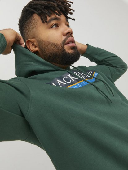 Jack & Jones Codyy Hoodie Green - Mikiny & mikiny s kapucí - Mikiny & Mikiny s kapucí 2XL-12XL