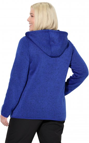 Ulla Popken Sweater Knit Fleece Hoodie Capri Blue - Mikiny & mikiny s kapucí - 