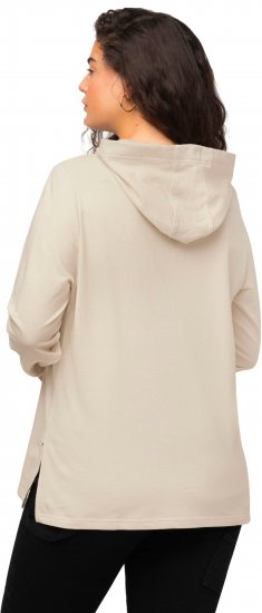 Ulla Popken REBEL LOVE Long Sleeve Graphic Hoodie Vanilla - Mikiny & mikiny s kapucí - 