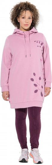 Ulla Popken Oversized Grass Graphic Hoodie Wildberry - Mikiny & mikiny s kapucí - 