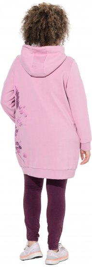 Ulla Popken Oversized Grass Graphic Hoodie Wildberry - Mikiny & mikiny s kapucí - 