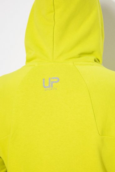 Ulla Popken Zippered Pocket and Reflective Piping Hoodie Green Apple - Mikiny & mikiny s kapucí - Pohodlné mikiny, hoodie a pleteniny