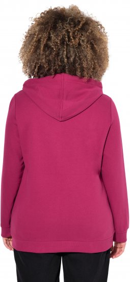 Ulla Popken Rock Sequined Hoodie Ruby - Mikiny & mikiny s kapucí - 