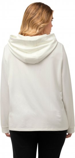 Ulla Popken City Name Graphic Hoodie Off-White - Mikiny & mikiny s kapucí - 