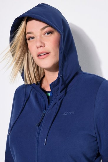 Ulla Popken Athletic Department Hoodie Navy - Mikiny & mikiny s kapucí - Pohodlné mikiny, hoodie a pleteniny