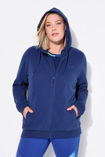 Ulla Popken Athletic Department Hoodie Navy - Mikiny & mikiny s kapucí - Pohodlné mikiny, hoodie a pleteniny