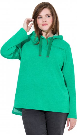 Ulla Popken Lettering GLOWING Hoodie Moss Green - Mikiny & mikiny s kapucí - 