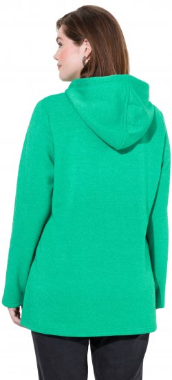 Ulla Popken Lettering GLOWING Hoodie Moss Green - Mikiny & mikiny s kapucí - 