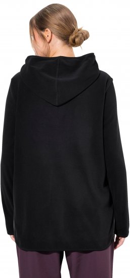 Ulla Popken Fleece Sweatshirt Hoodie Black - Mikiny & mikiny s kapucí - 
