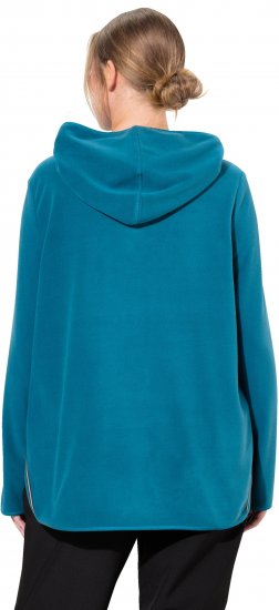 Ulla Popken Fleece Sweatshirt Hoodie Dark Petrol - Mikiny & mikiny s kapucí - 