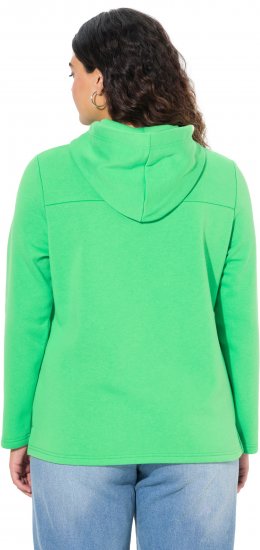 Ulla Popken TRUE Lettering Hoodie Mint Green - Mikiny & mikiny s kapucí - 