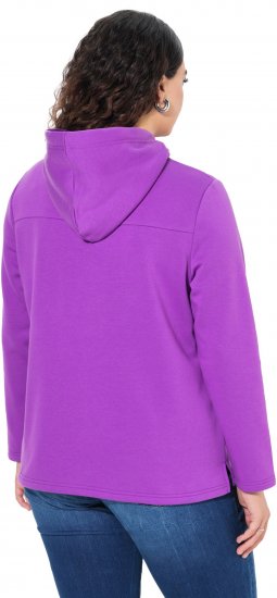 Ulla Popken TRUE Lettering Hoodie Neon Red - Mikiny & mikiny s kapucí - 
