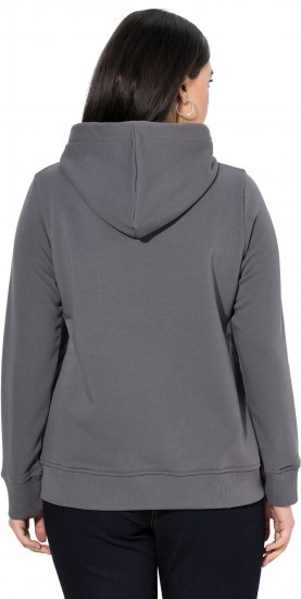 Ulla Popken Relaxed Fit Long Sleeve Hoodie Graphite Grey - Mikiny & mikiny s kapucí - 