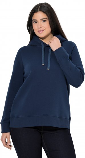 Ulla Popken Relaxed Fit Long Sleeve Hoodie Navy - Mikiny & mikiny s kapucí - 