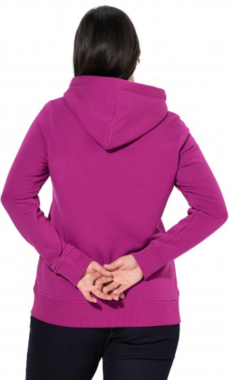 Ulla Popken Relaxed Fit Long Sleeve Hoodie Berry - Mikiny & mikiny s kapucí - 
