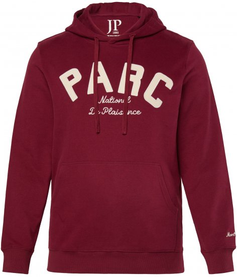 JP1880 Hoodie with Embroidery Aubergine - Mikiny & mikiny s kapucí - Mikiny & Mikiny s kapucí 2XL-12XL