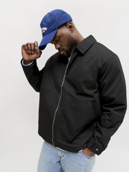 Jack & Jones Winson Worker Jacket Black - Bundy - Bundy Nadměrné Velikosti - 2XL-8XL