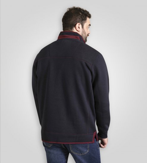 Duke Leicester Quarter Neck Fleece Sweatshirt Navy - Mikiny & mikiny s kapucí - Mikiny & Mikiny s kapucí 2XL-12XL