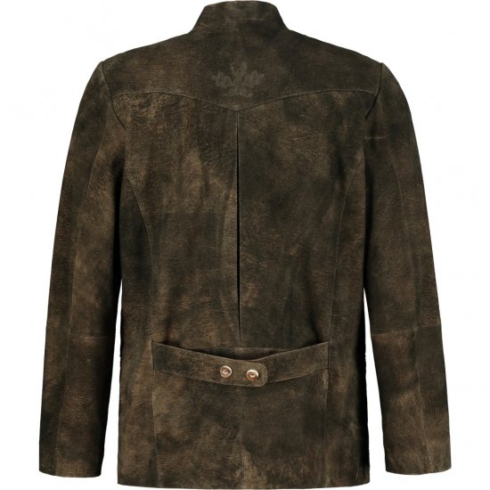 JP1880 Jacket Goat Suede Traditional Mahogany Brown - Trachten & Oktoberfest - Oktoberfest kostýmy ve velkých velikostech (Trachten)