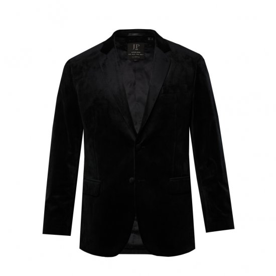 JP1880 Jacket Velvet Business Smoking Black - Obleky - Obleky 2XL-8XL