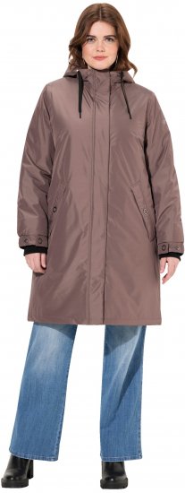 Ulla Popken HYPRAR Triple Function Weatherproof Jacket Taupe - Bundy - 