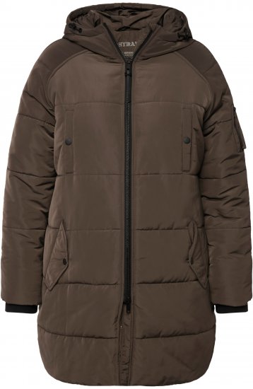 Ulla Popken HYPRAR Water Repellent Fully Lined Jacket Mocha - Bundy - 