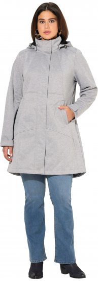 Ulla Popken HYPRAR Melange Softshell Jacket Grey Melange - Bundy - 