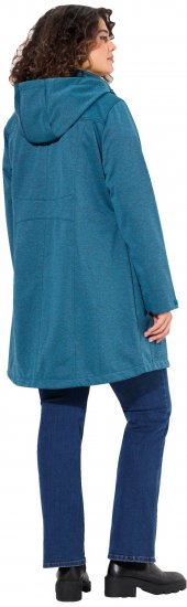 Ulla Popken HYPRAR Melange Softshell Jacket Grey Blue - Bundy - 