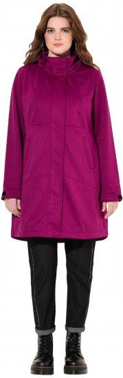 Ulla Popken HYPRAR Melange Softshell Jacket Berry - Bundy - 