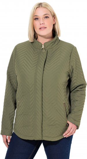 Ulla Popken Zigzag Quilted Jacket Loden Green - Bundy - 