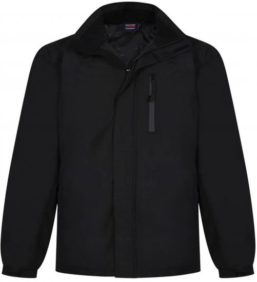 Espionage JT121 Padded Waterproof Coat Black - Bundy - Bundy Nadměrné Velikosti - 2XL-8XL
