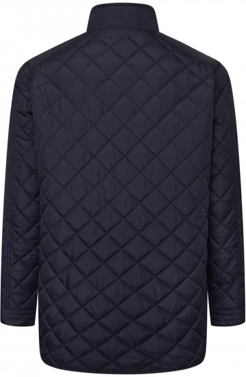 Kam Jeans KV139 Heritage Quilted Parka Jacket Navy - Bundy - Bundy Nadměrné Velikosti - 2XL-8XL