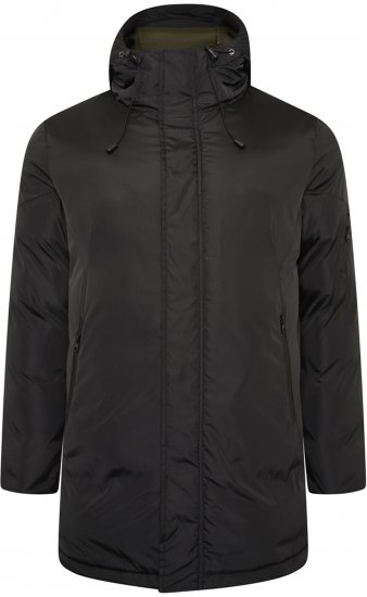 Kam Jeans KV140 Parka Jacket Black - Bundy - Bundy Nadměrné Velikosti - 2XL-8XL