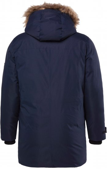 Men Plus Parka With Fur Hood Navy - Bundy - Bundy Nadměrné Velikosti - 2XL-8XL