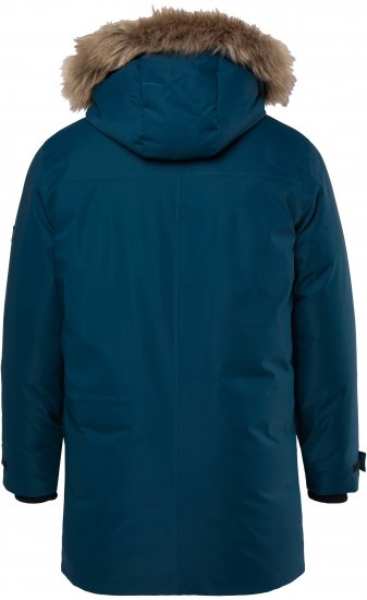Men Plus Parka With Fur Hood Dark Green - Bundy - Bundy Nadměrné Velikosti - 2XL-8XL